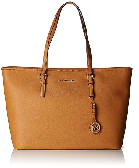 michael kors women's jet set medium tote|michael kors saffiano large tote.